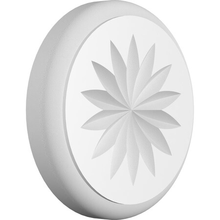 Ekena Millwork Standard Grayson Flower Rosette With Rounded Edge, 3"W x 3"H x 1/2"P ROSP030X030X050GRY11